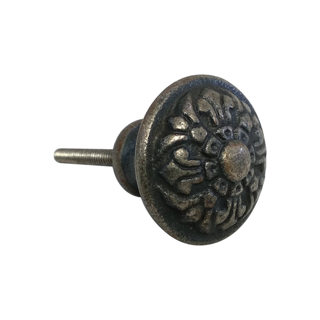 Round Design Black Cast Iron Cabinet Pulls