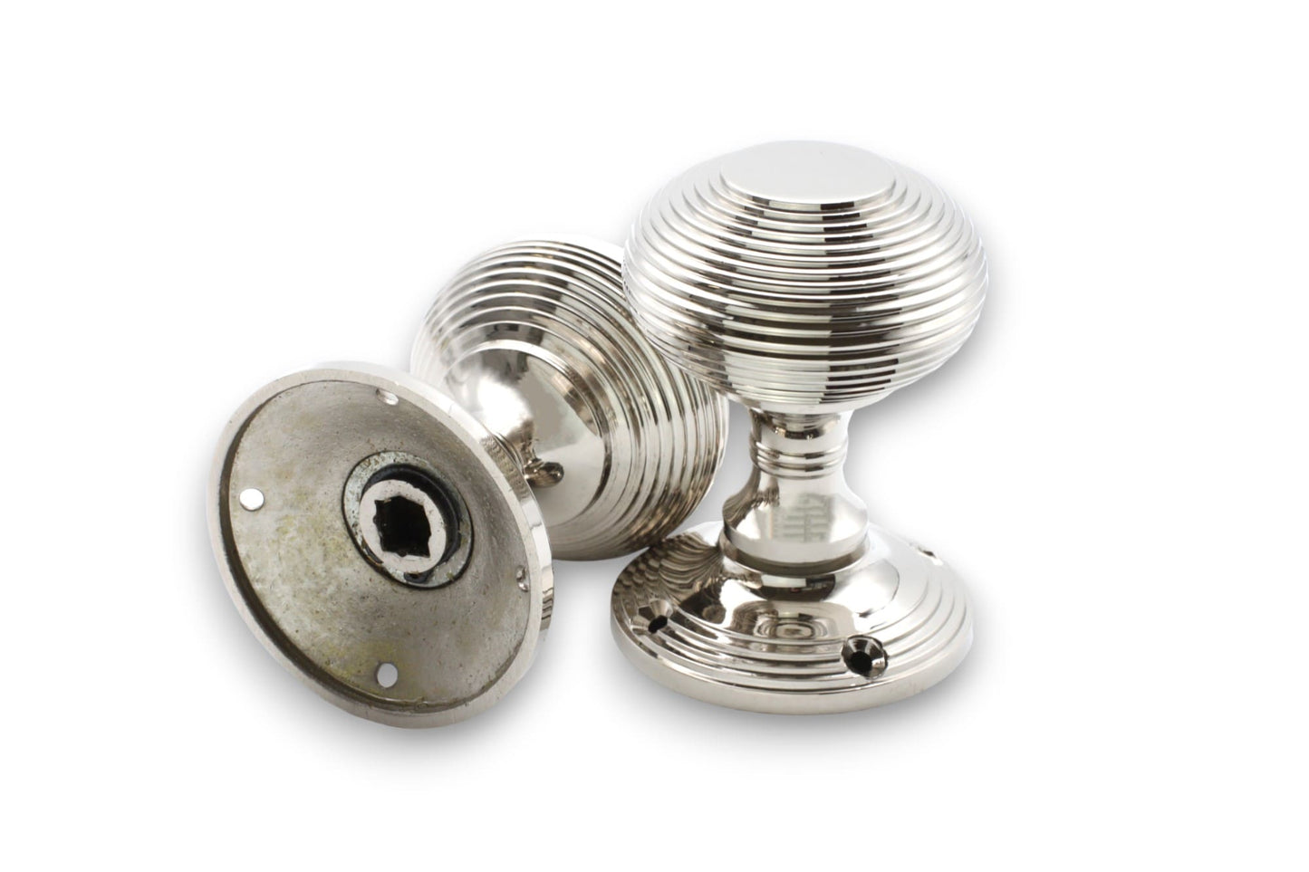 Beehive Door Knob 55mm Polished Nickel