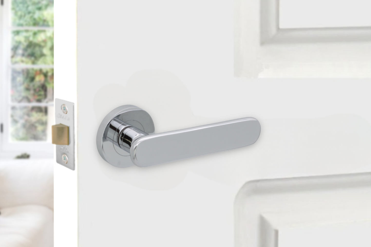Poignée de porte à levier Skyla Chrome poli
