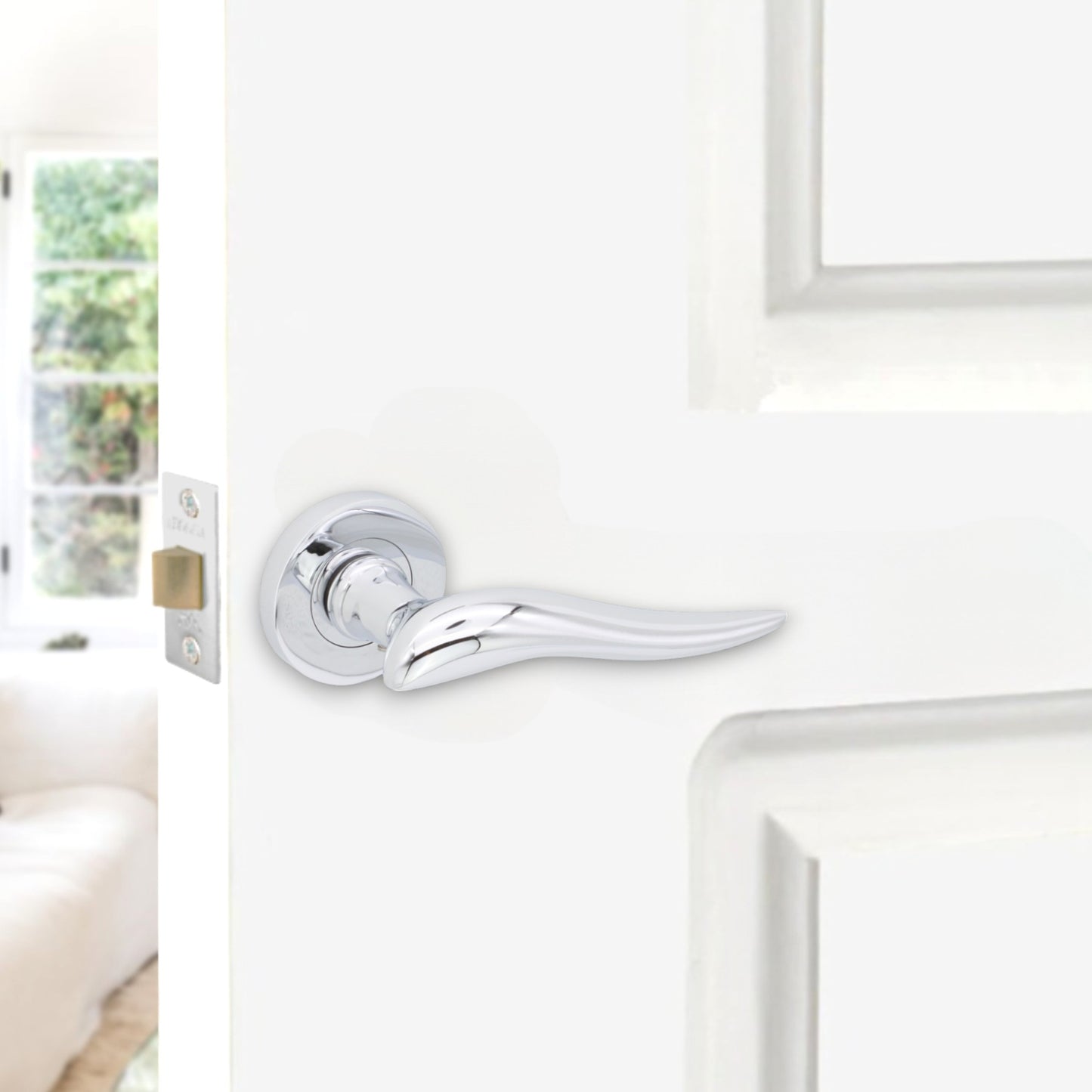 Poignée de porte à levier Flavia Chrome poli