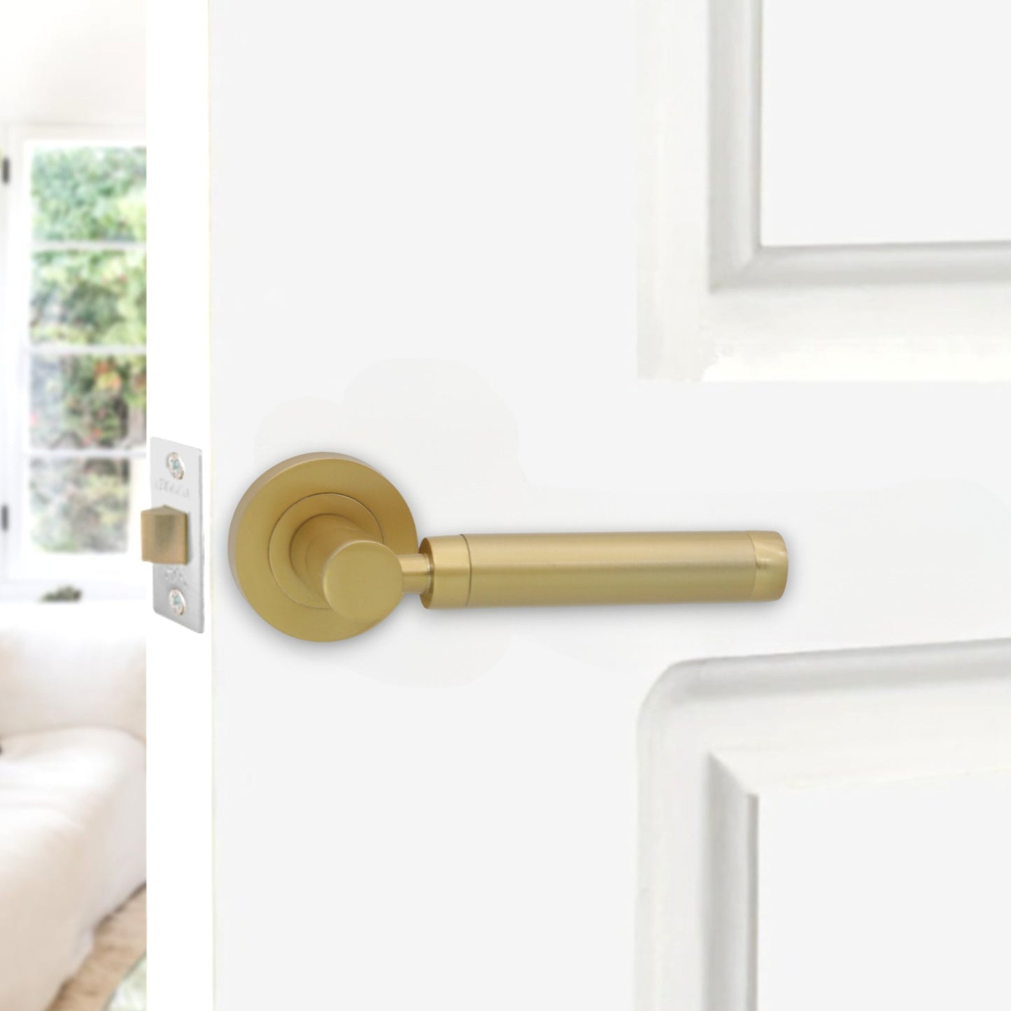Zest Lever Door Handle Satin Brass