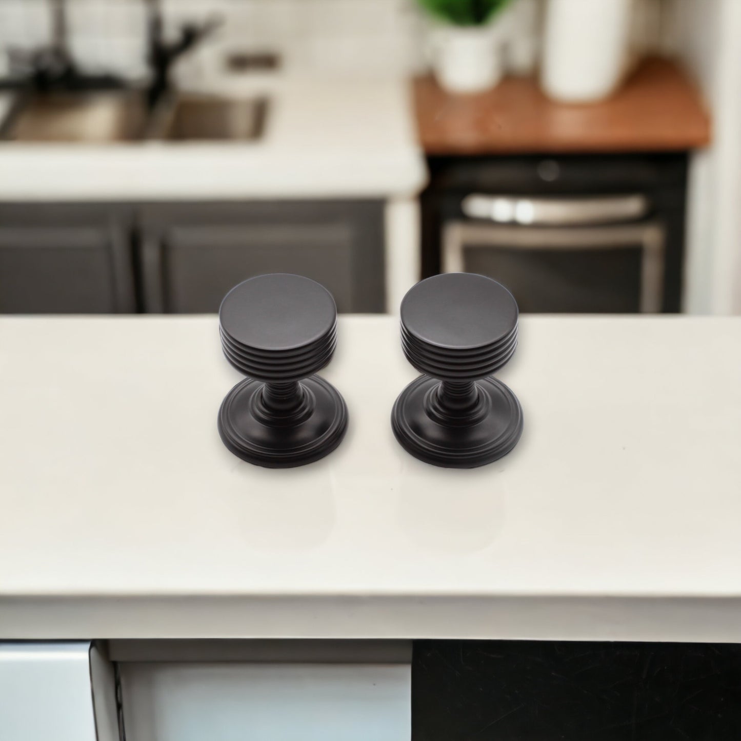 Oxford Mortice Door Knob Matt Black