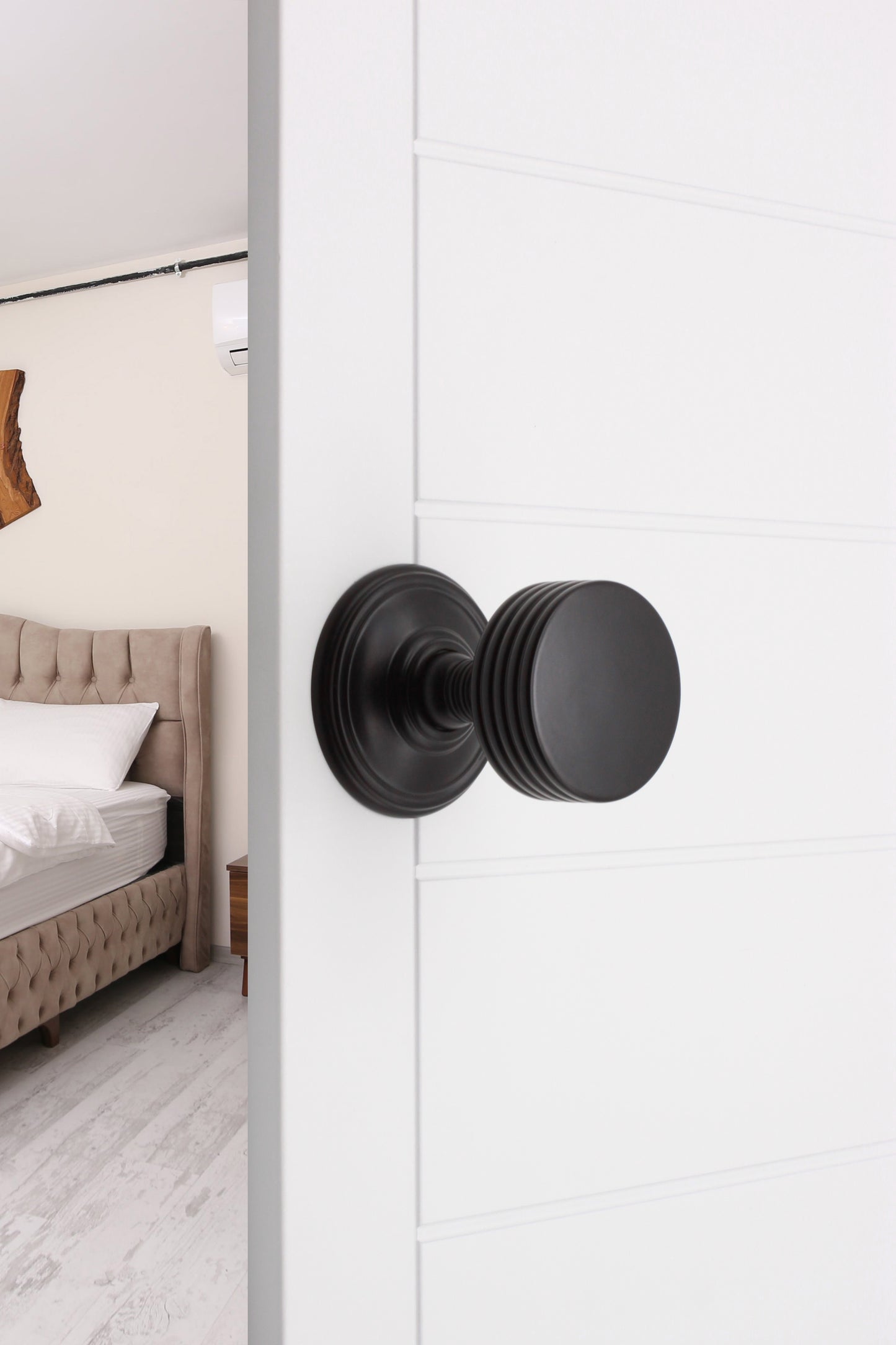 Oxford Mortice Door Knob Matt Black