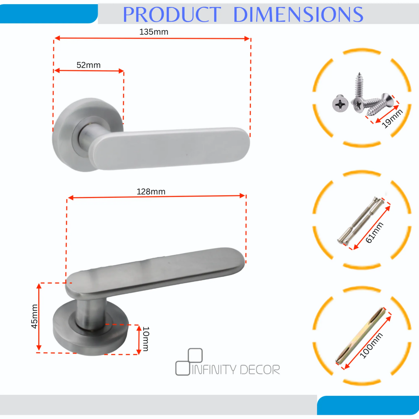 Skyla Lever Door Handle Satin Chrome