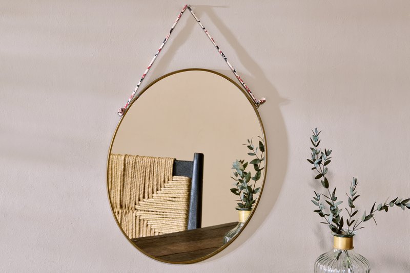 Kiko Round Mirror - Brass ( Large)