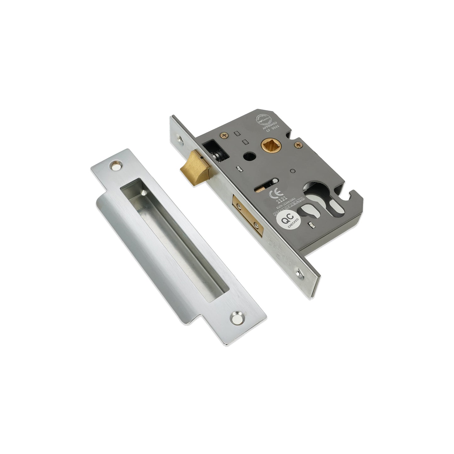 Nickel Plated Euro Profile Mortice Sash Lock Home Decor