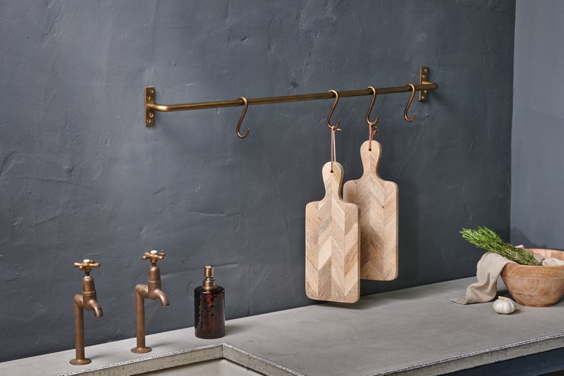 Laila Iron Hanging Rail - Brass
