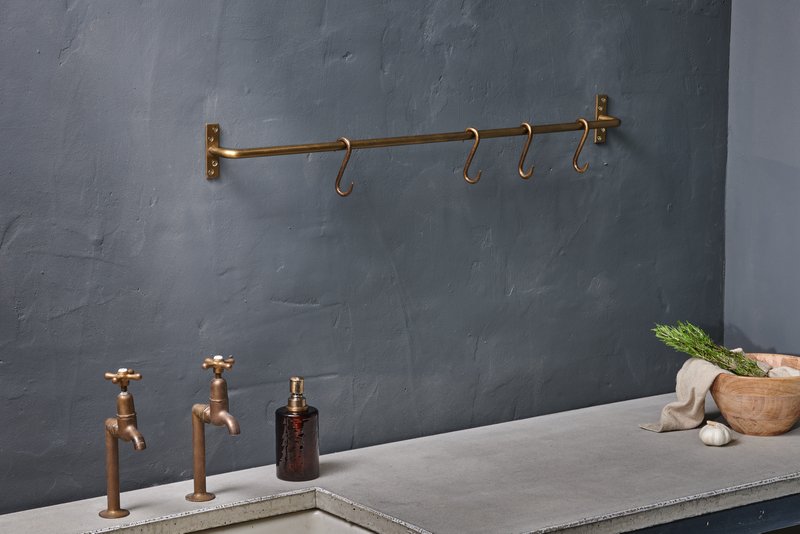Laila Iron Hanging Rail - Brass