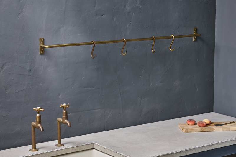 Laila Iron Hanging Rail - Brass