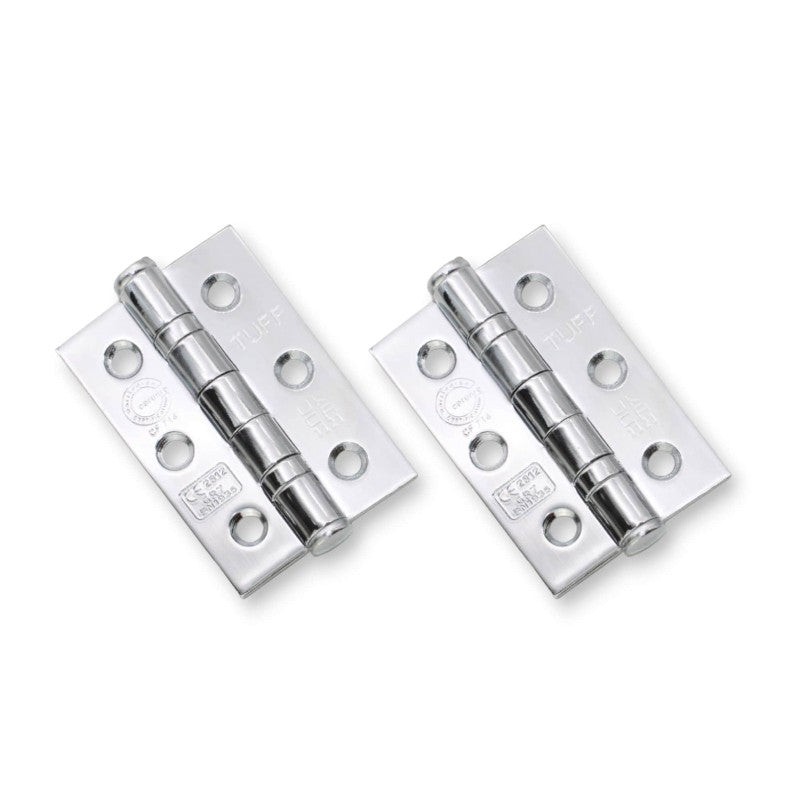 Charnière BB en acier doux CE7 - Chrome poli