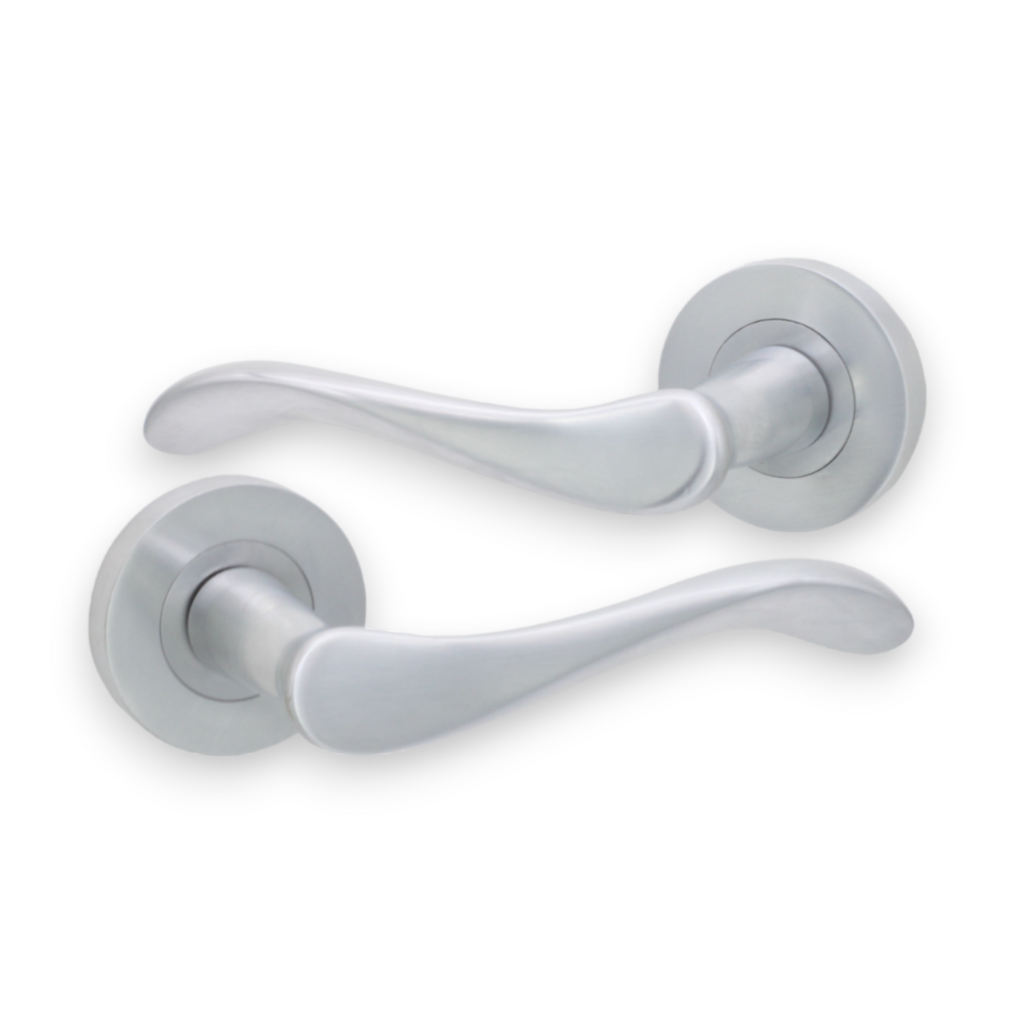 Rosalie Lever on Rose Satin Chrome Lock Pack