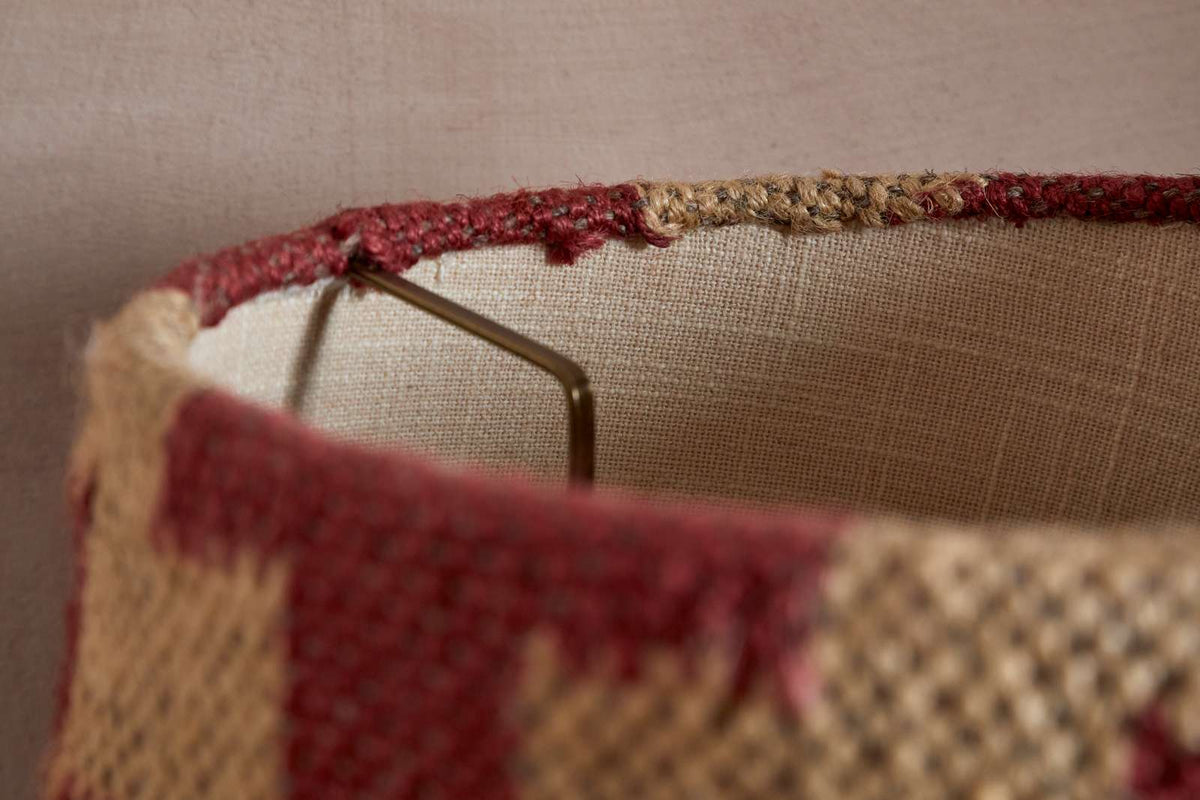 Kaadu Jute Kilim Lampshade - Rust & Natural - Medium