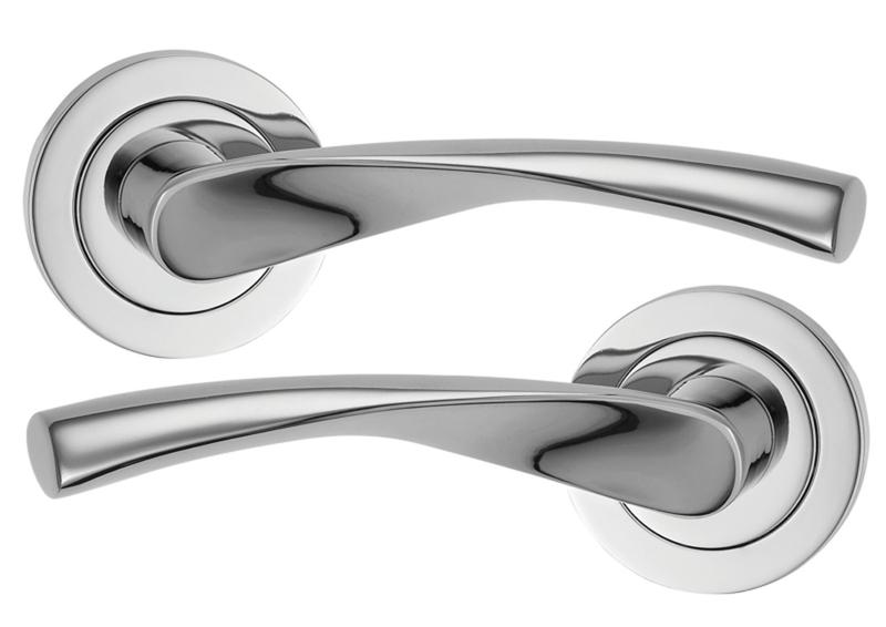 Mercury Lever on Rose Polished Chrome Latch Pack