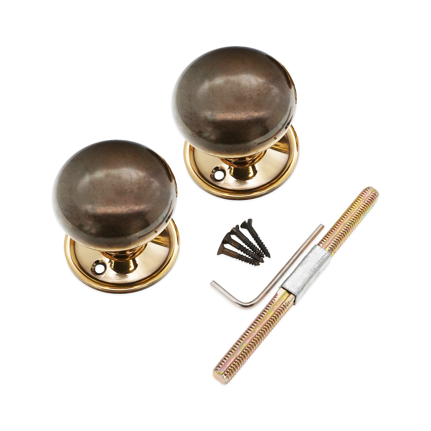 Cottage Rim Door Knob Aged Brass Home Decor