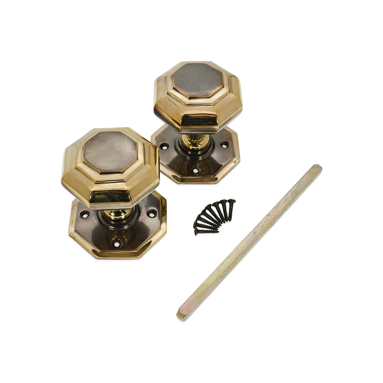 Octagonal Door Knob Home Decor Aged Brass Home Decor