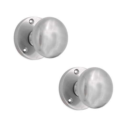Victorian Door Knob Satin Chrome