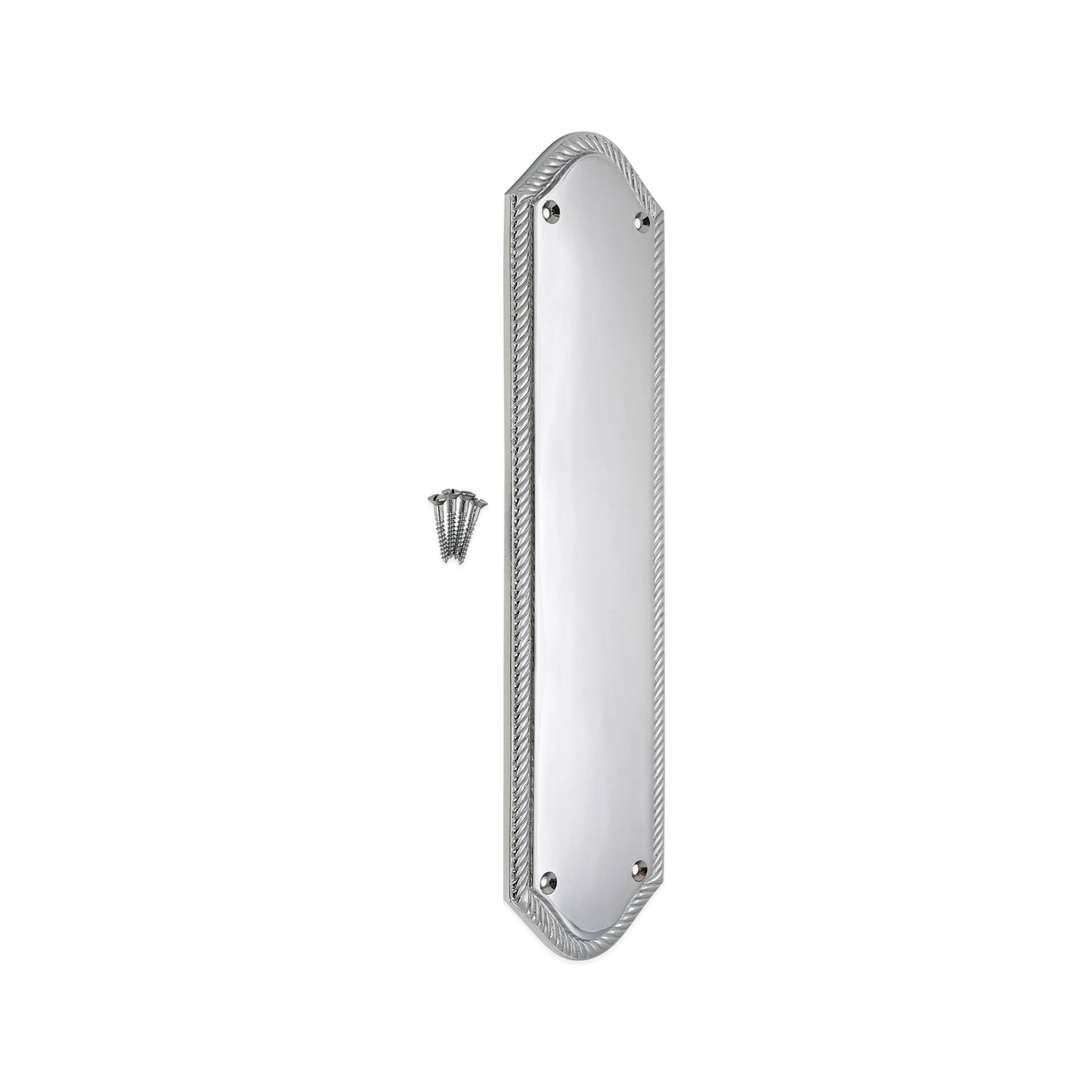 Georgian Finger Plate Satin Chrome Home Decor