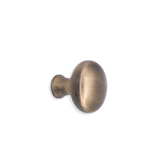 Mushroom 32mm Cupboard Knob Antique Brass