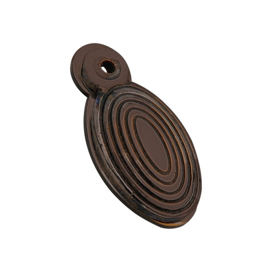 Oval Beehive Escutcheon Aged Bronze