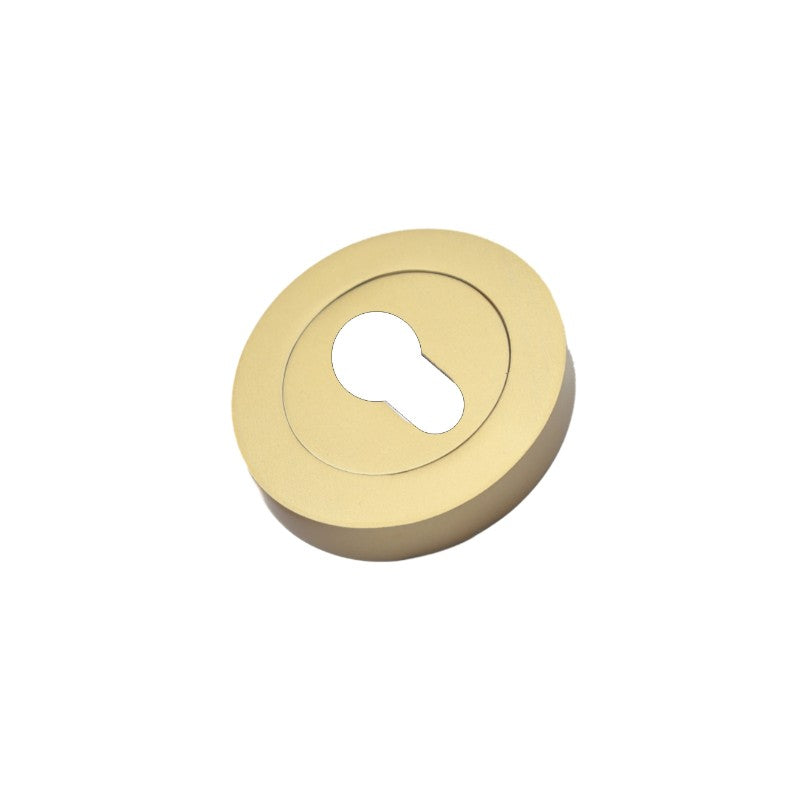 Satin Brass Euro Profile Escutcheon Home Decor