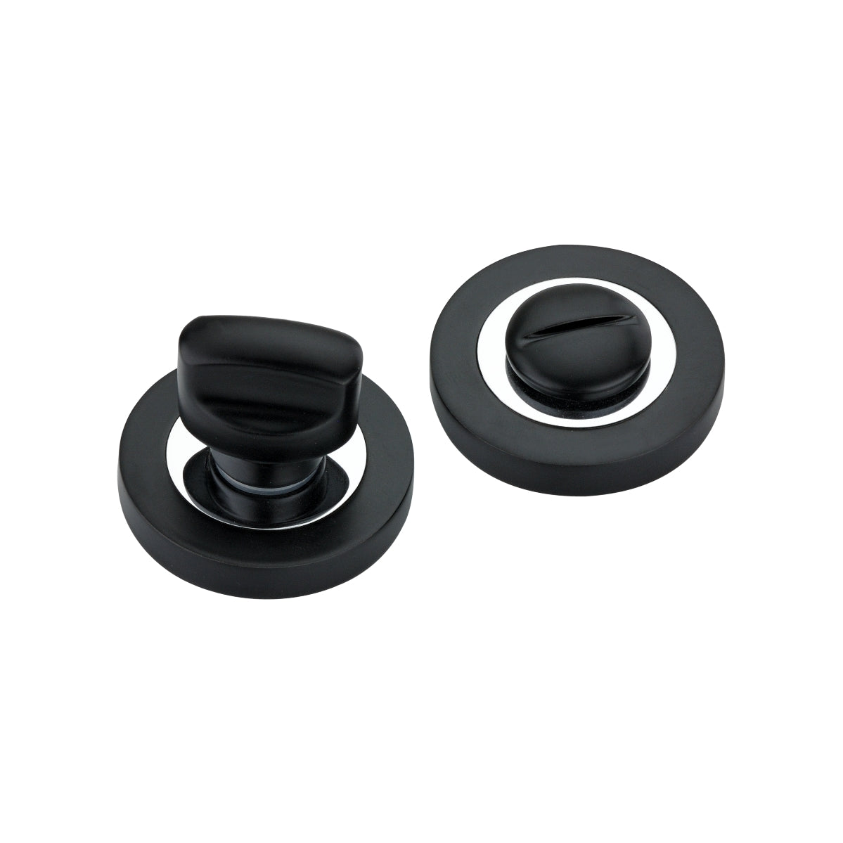 Bathroom Turn & Release Black & Chrome Home Decor