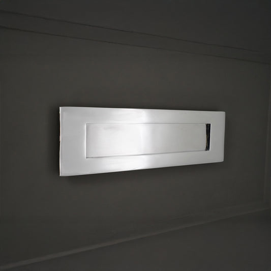 Plaque Lettre Victorienne 250mm Chrome Poli