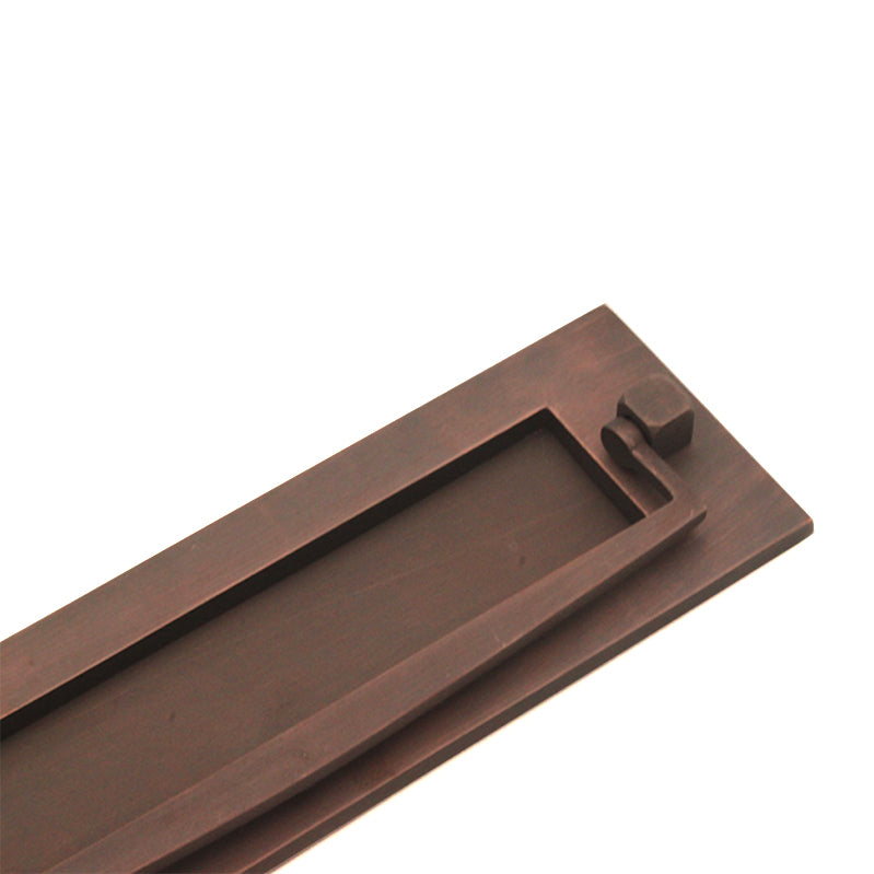 Plaque postale victorienne heurtoir 250 mm bronze vieilli