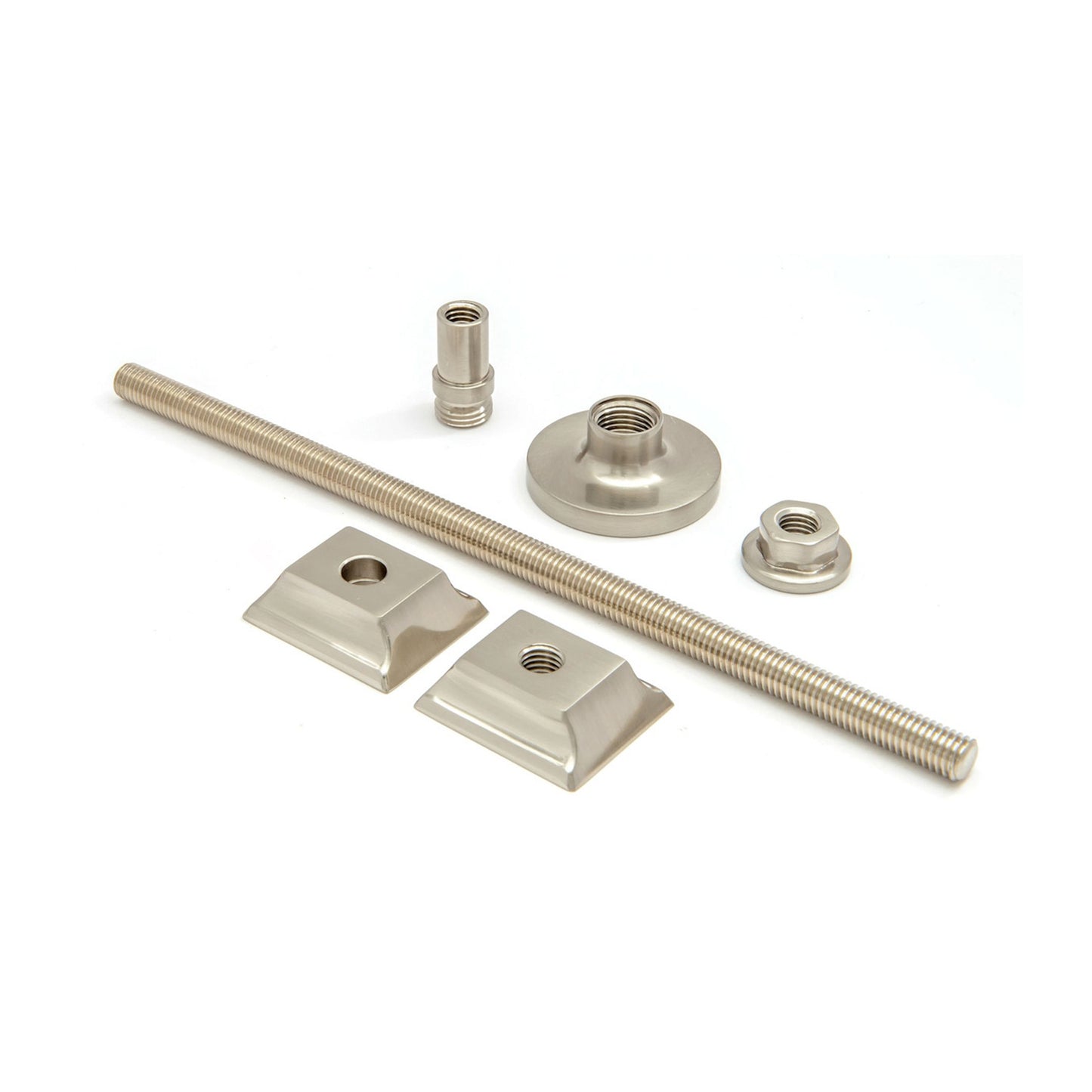 Cast Iron Radiator Brass Wall Stay Bracket Satin Nickel