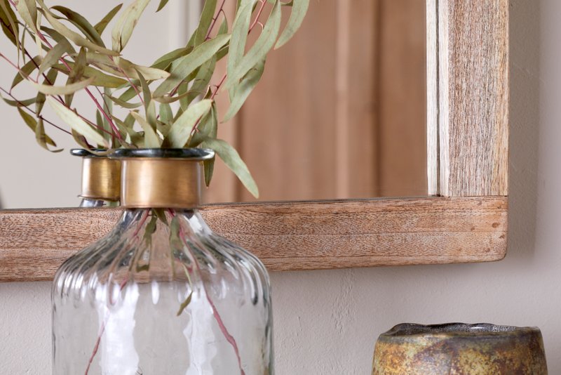 Sande Arched Mango Wood Mirror - Natural