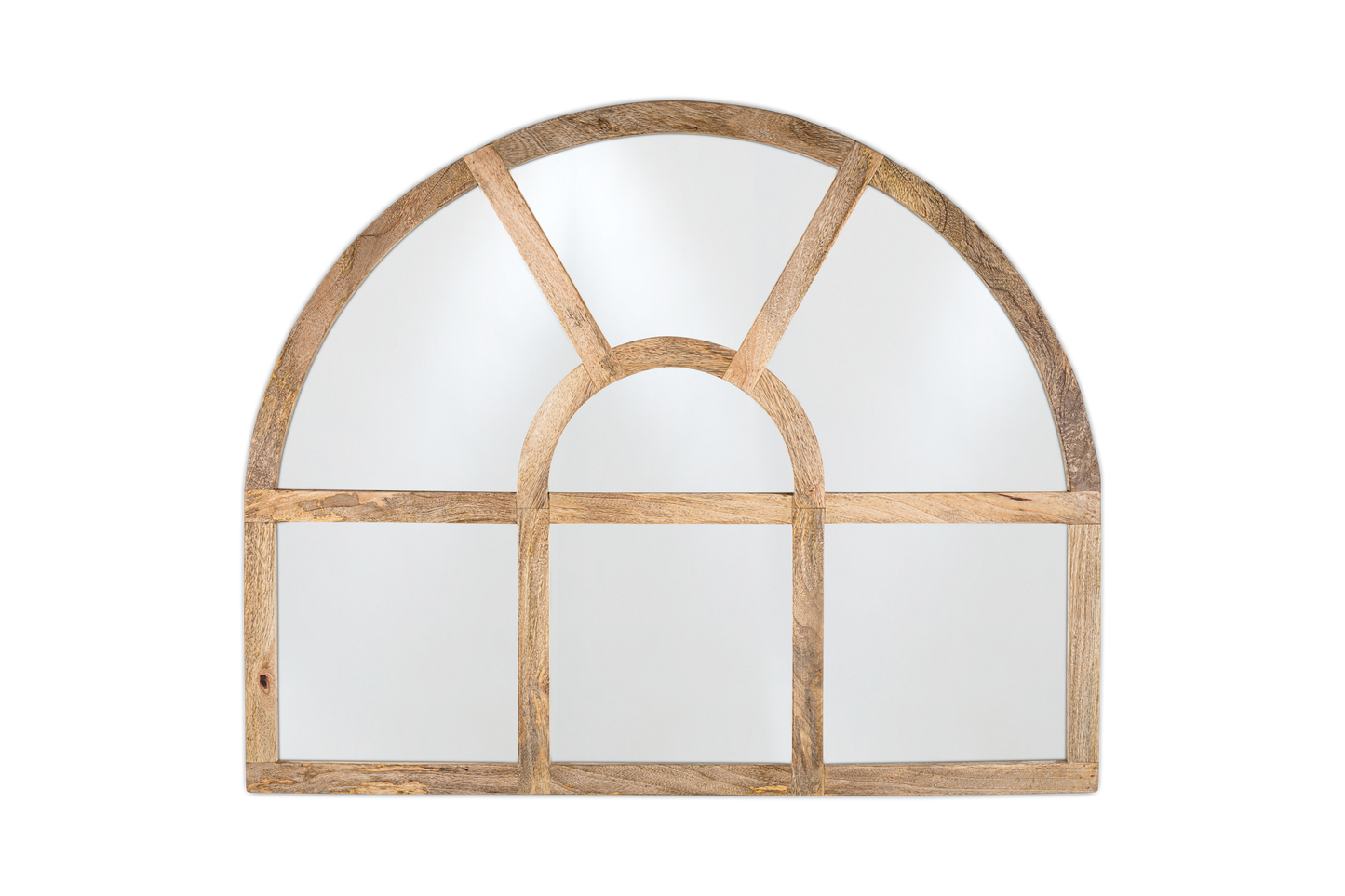 Sande Arched Mango Wood Mirror - Natural