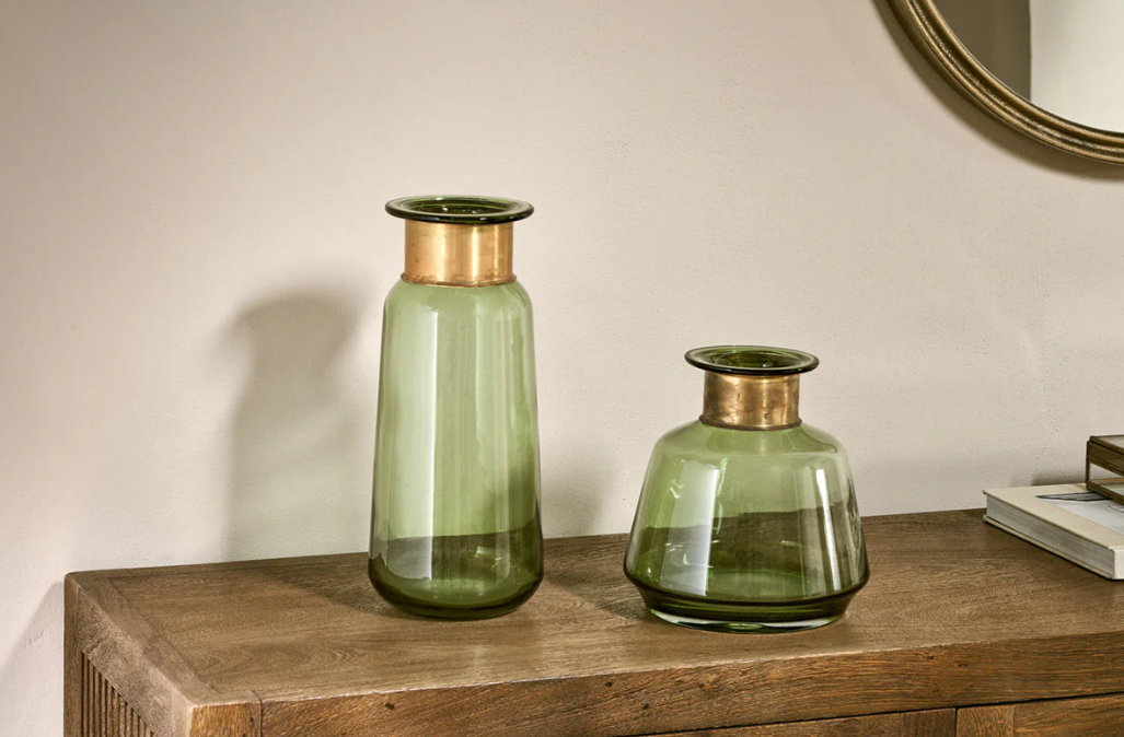 Miza Glass Vase - Green
