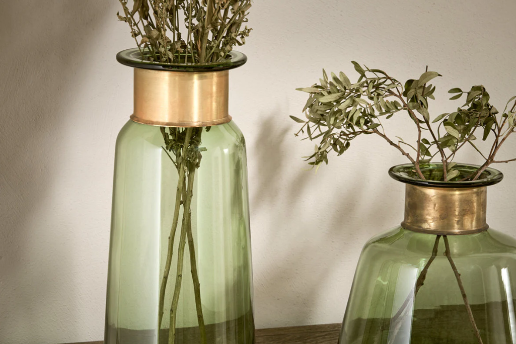 Miza Glass Vase - Green