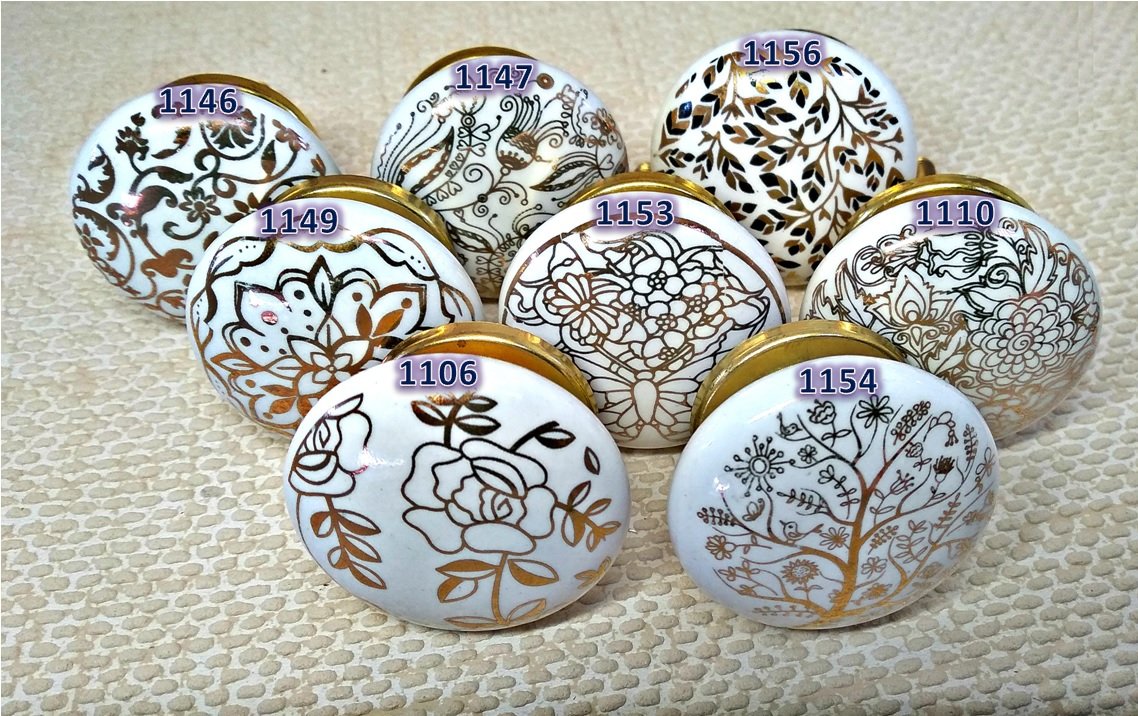BOUTONS DE PLACARD EN CÉRAMIQUE DE FLORIDE