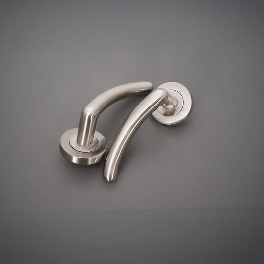 Poignée de porte à levier Taurus, nickel satiné