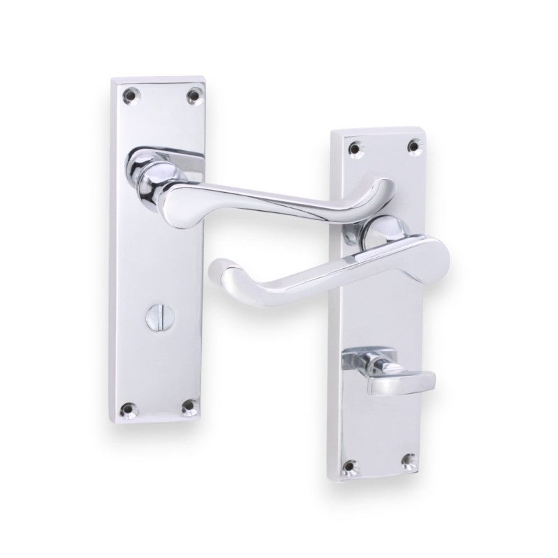 Lever on backplate door handle home decor