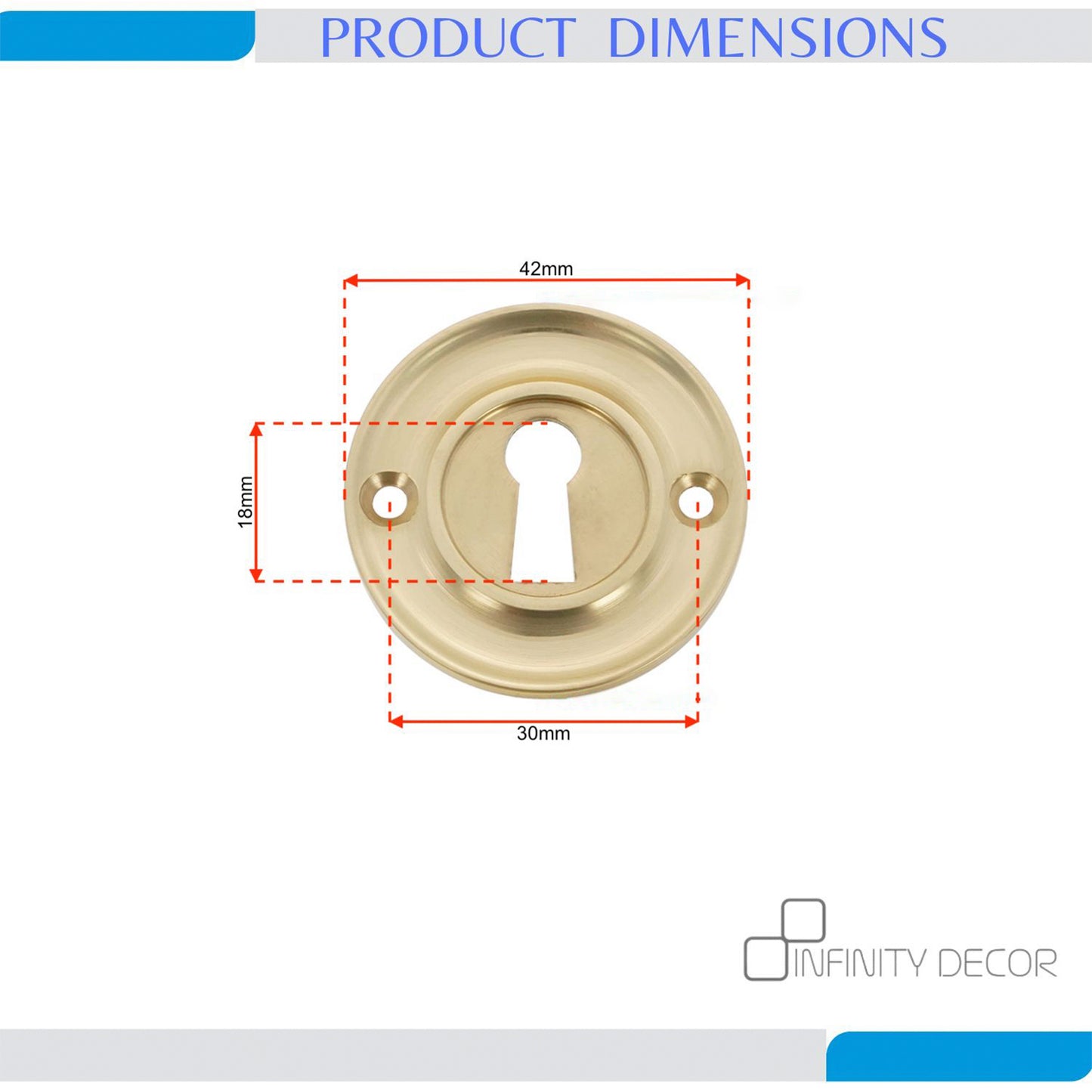 Slimline Standard Escutcheon Polished Brass