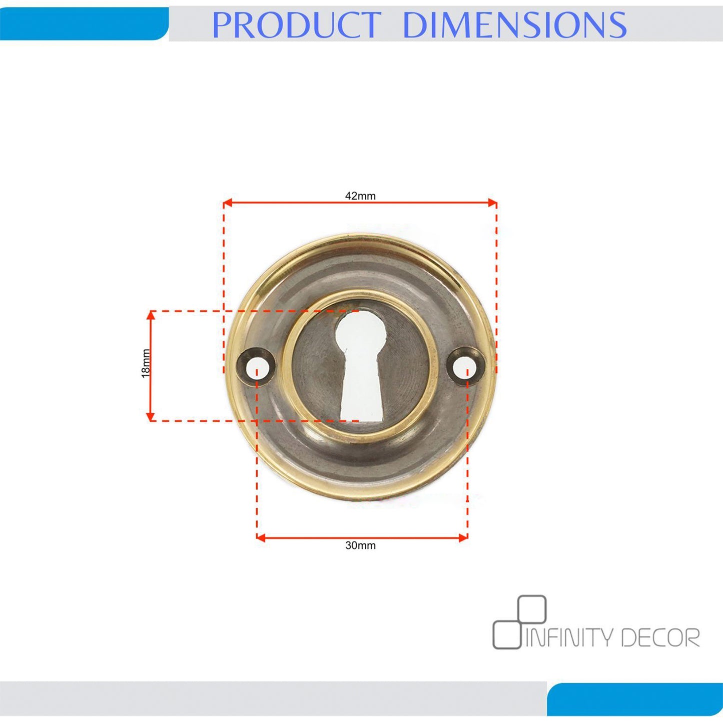 Slimline Standard Escutcheon Aged Brass