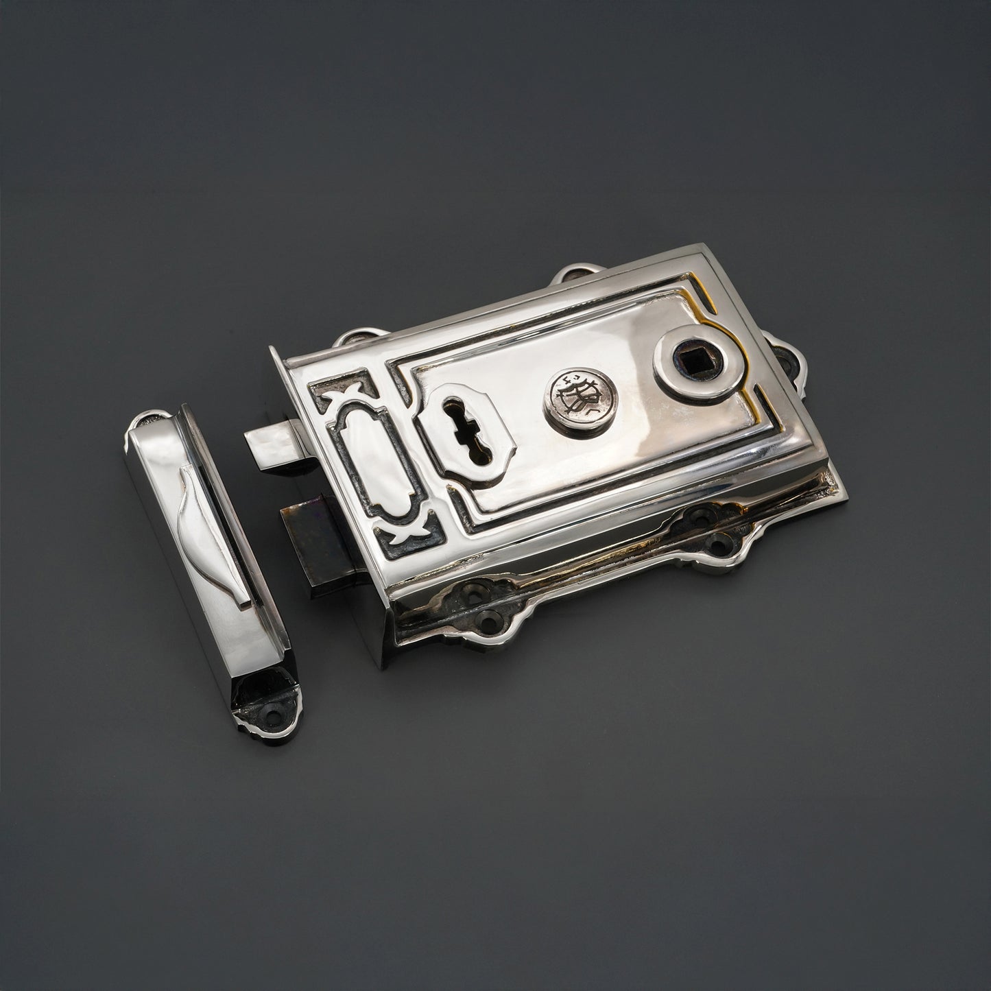 Davenport Felgenschloss aus gealtertem Nickel