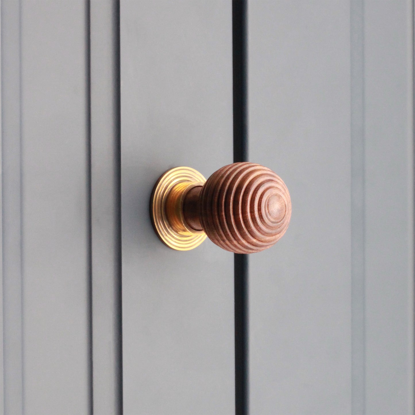 Rosewood Preston Grand bouton de placard en laiton vieilli