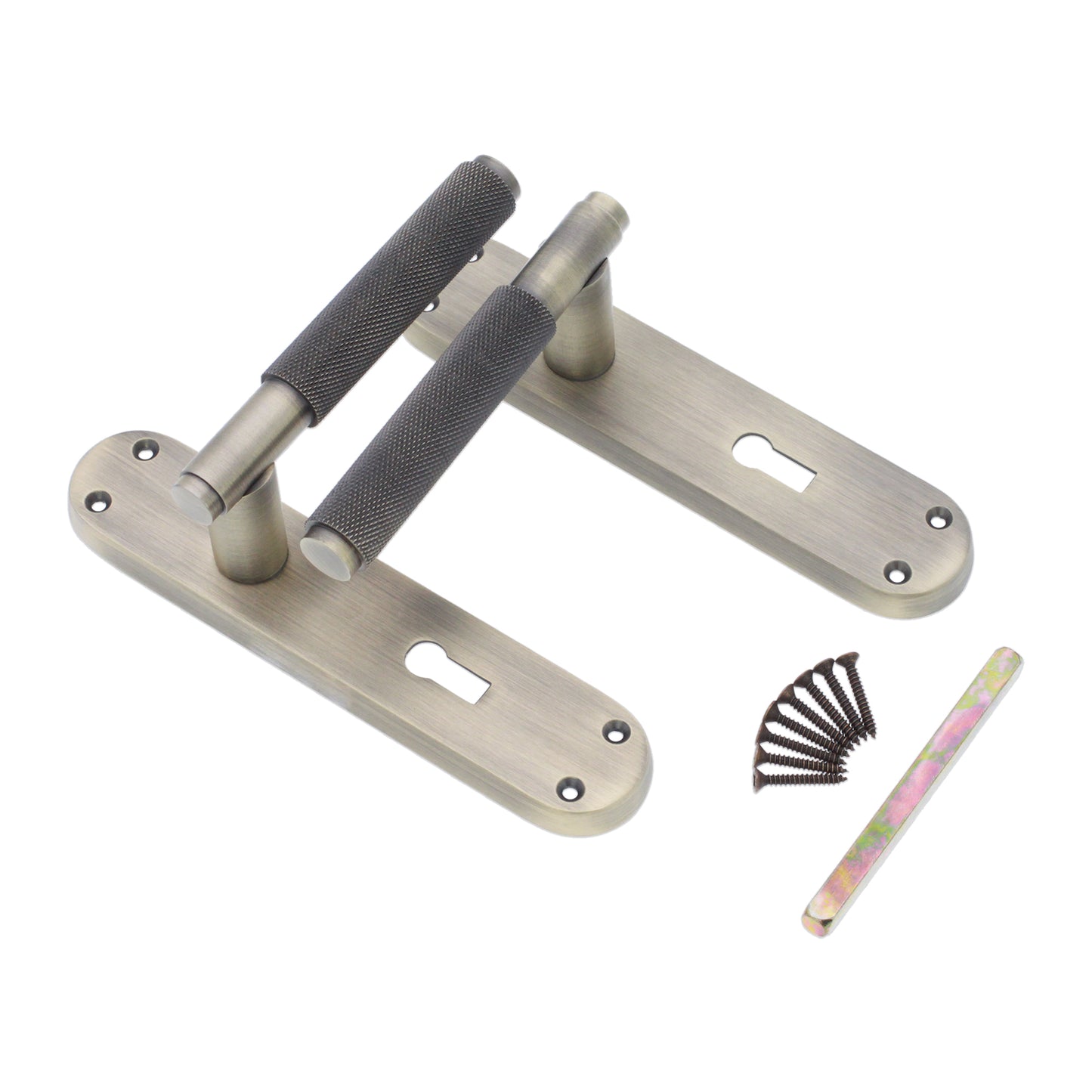 Matt Antique Lever on Backplate Lock Home Decor