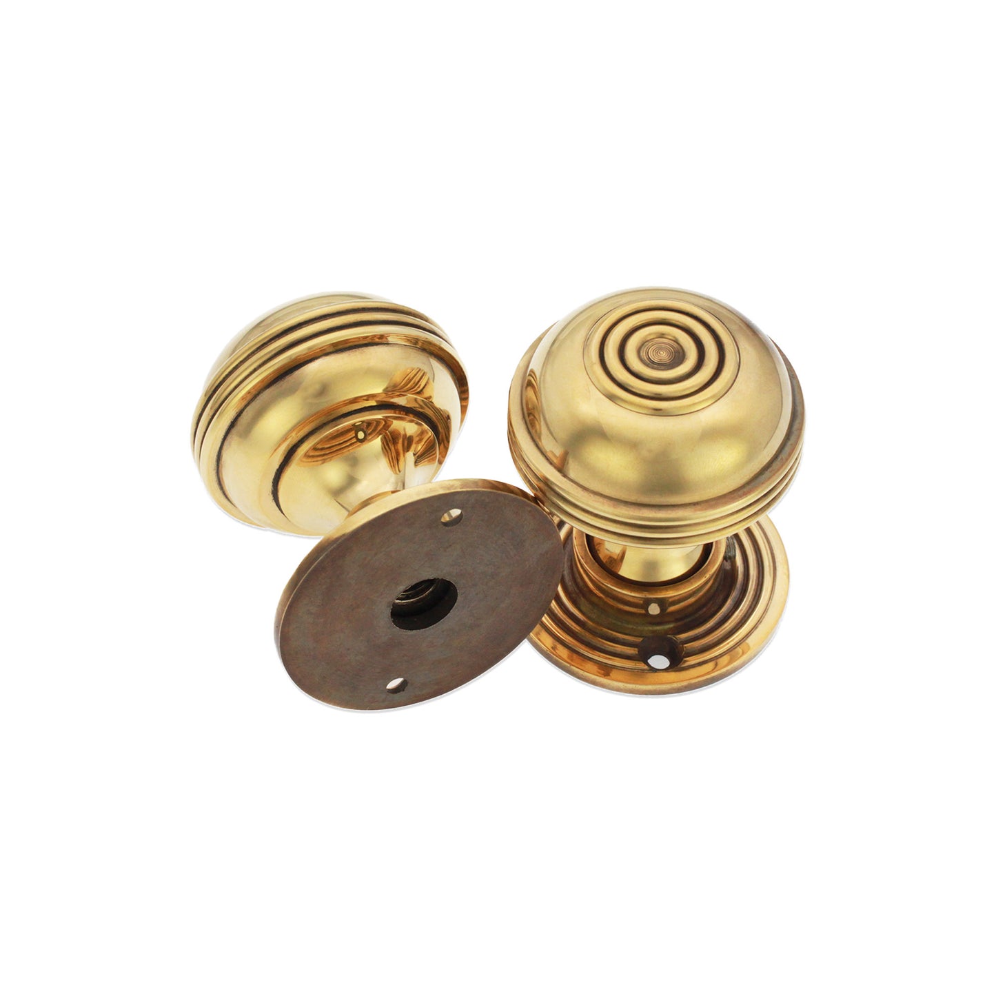 Bloxwich 50mm Rim/Mortice Door Knob Aged Brass