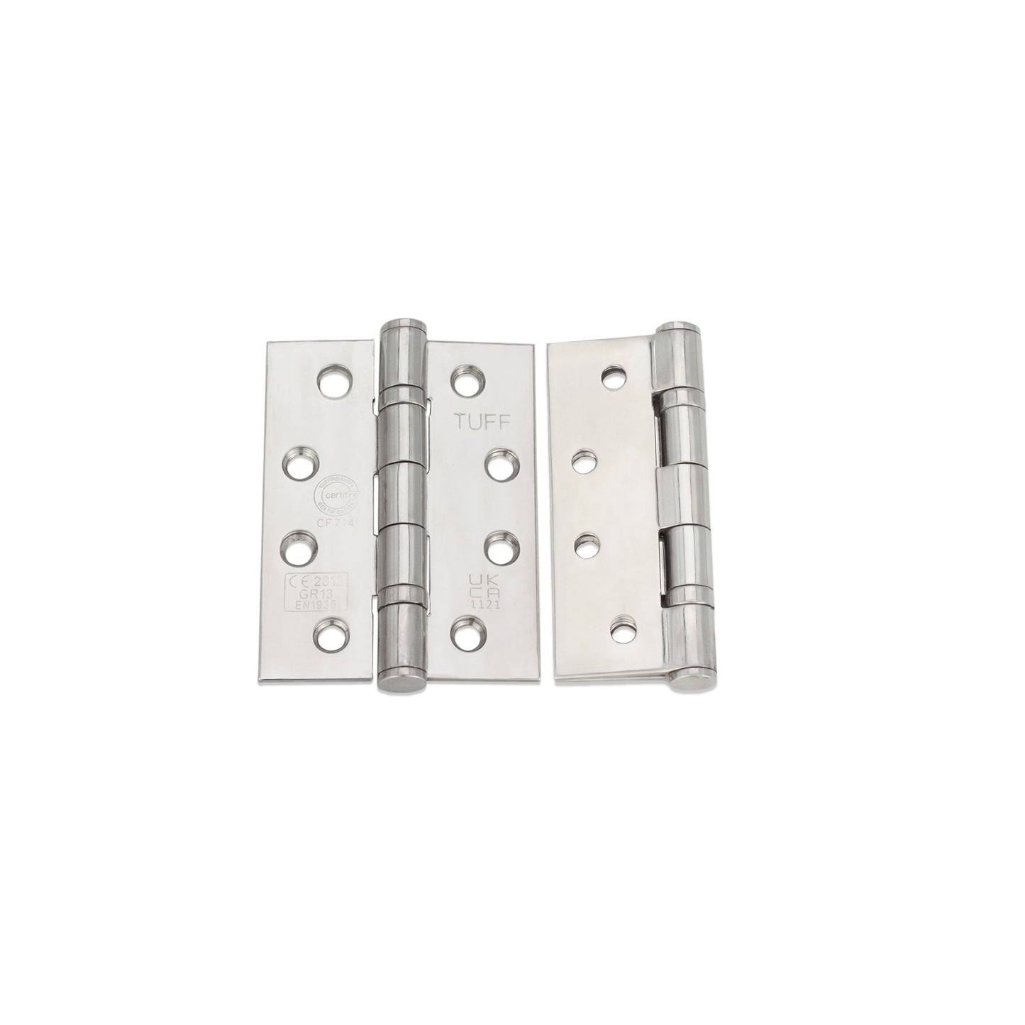 Charnière BB en acier inoxydable CE13 - Chrome poli