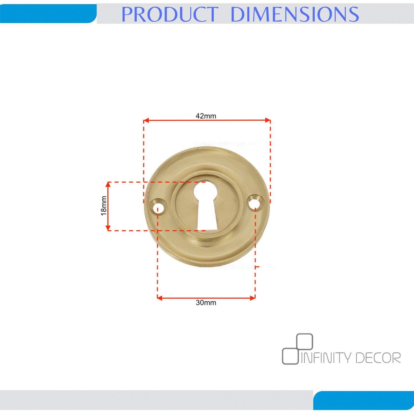 Slimline Standard Escutcheon Satin Brass