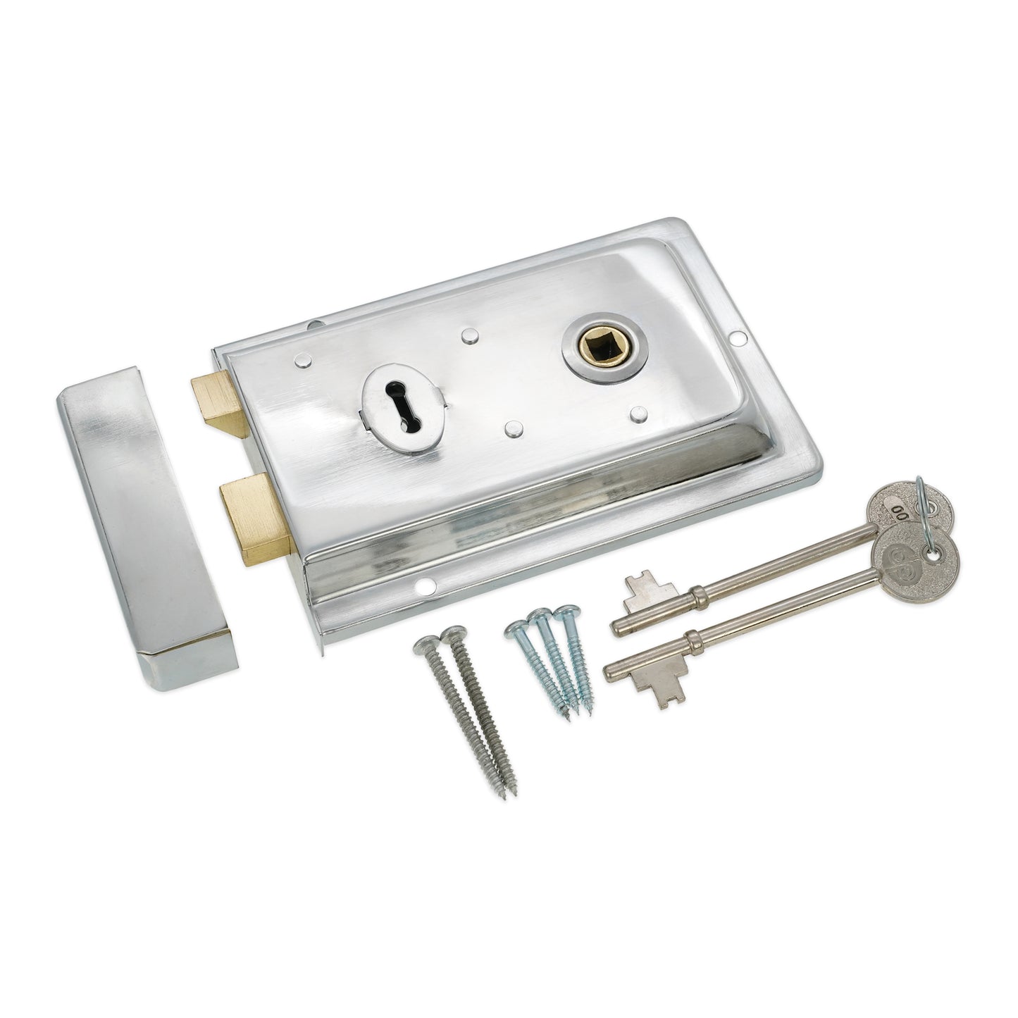 Iron Rim Lock - Fluted Polished Chrome