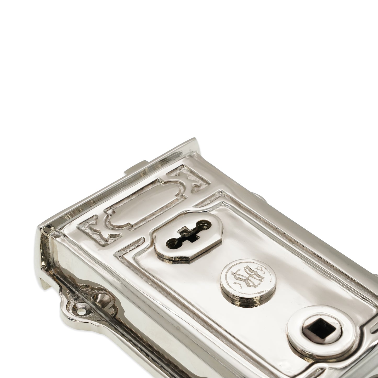 Davenport Rim Lock Polished Nickel