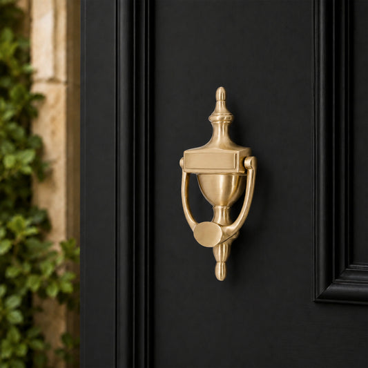Heurtoir de porte victorien 150 mm en laiton satiné