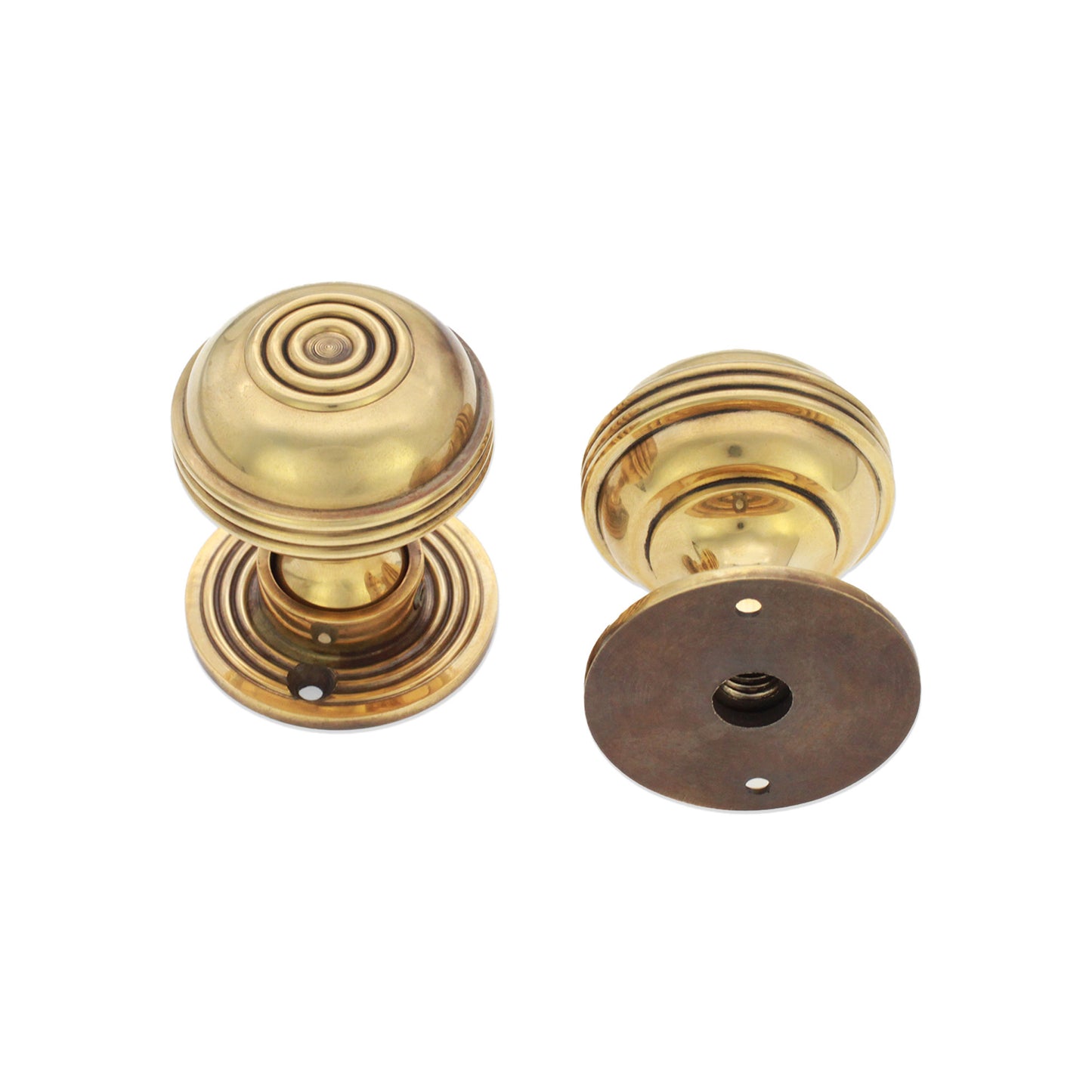 Bloxwich 50mm Rim/Mortice Door Knob Aged Brass