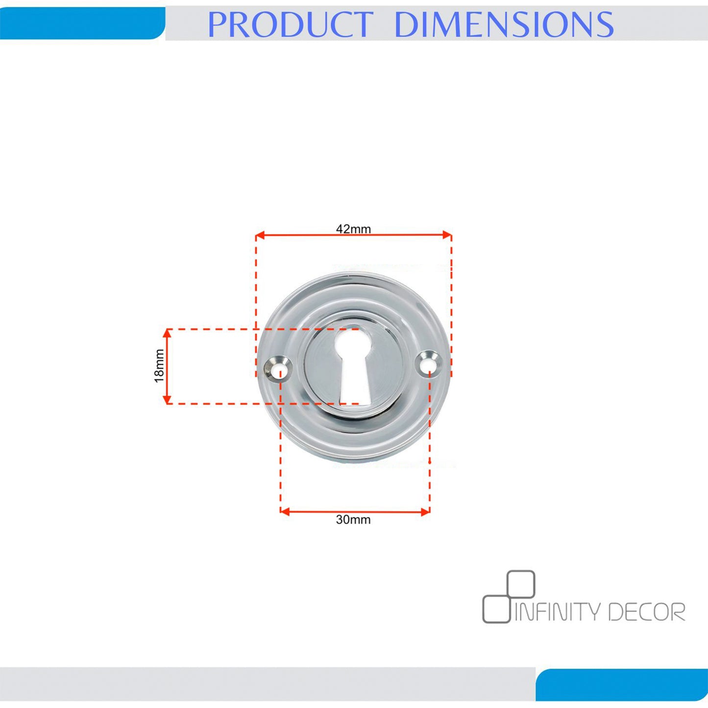 Slimline Standard Escutcheon Satin Chrome