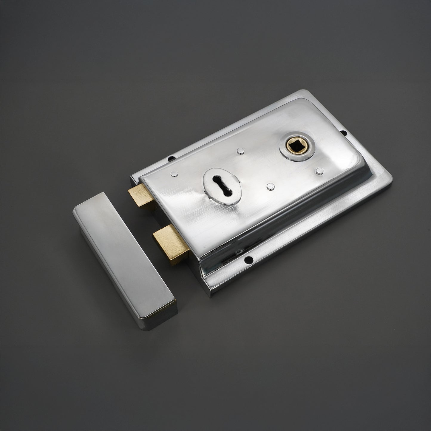 Iron Rim Lock - Fluted Polished Chrome