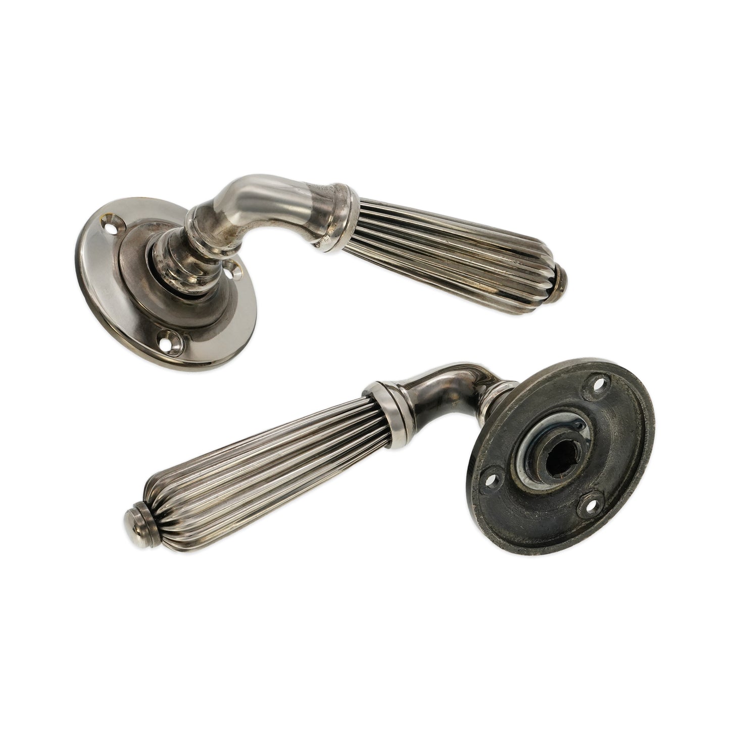 Türgriff mit Regency-Hebel, gealtertes Nickel